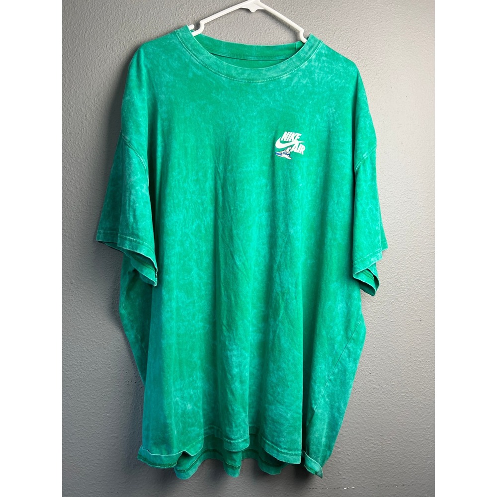 Nike Air Travel Without Reservations Green Acid Wash Graphic Tee 3XL Sporty